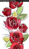 Red Rose Border Clip Art N11