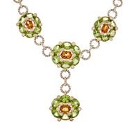 Peridot Citrine amp Diamond Cluster Style Suite