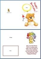 Birthday Card Template Word