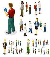 People Vector Clip Art drawing