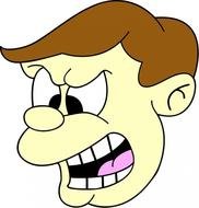 angry male cartoon face