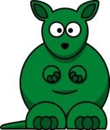 Kangaroo Cartoon Clip Art N21