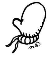 Winter Mittens Clip Art Black And White N4