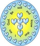 Colorful Hand Praying clipart