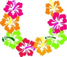 Plumeria Lei Clip Art N4