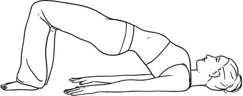 Clip art of Yoga Bridge Pose