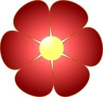 Red Flower Clip Art N29