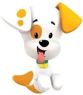 happy puppy on a white background