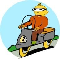 Scooter Driver as a drawing