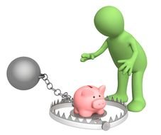 Money as trap clipart