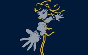 Cartoon Street Fighter Chun Li clipart