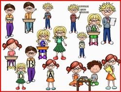 Clipart of Schoolers