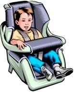 boy in a car seat