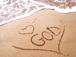 Gods Love text drawing