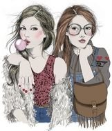 Cute Girl Drawings Fashion N2