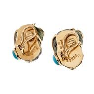 Turquoise And Gold Earrings