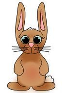 Brown Easter Bunny Clip Art drawing