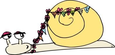Snail as a graphic illustration