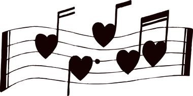 Music Note Heart drawing