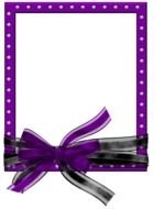 Clip art of Purple Bow and frame