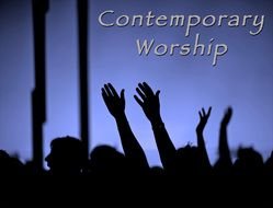 "Contemporary Worship" sign clipart