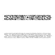 Black and white Maori Significato clipart