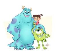 Monsters Inc Characters drawing