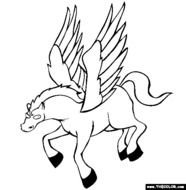Greek Pegasus Coloring Pages