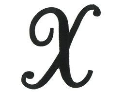 Black letter "X' clipart