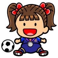Cartoon Girl Soccer Clip Art N3