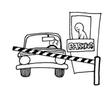 Parking Lot man drawing