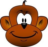 Cartoon monkey head clipart