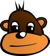 Monkey Head as a graphic illustration