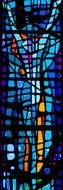 Church Stained Glass window, Cross