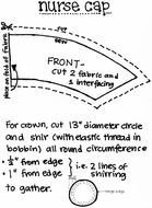 Paper Nurse Hat Pattern drawing