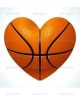 Basketball Heart Clip Art N10
