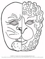 March Lion And Lamb Coloring Page