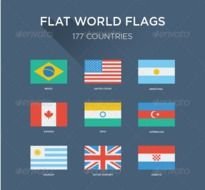177 Flat World Flags