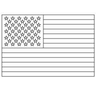 American Flag Coloring Page drawing