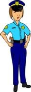painted policewoman
