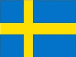 painted rectangular flag of Sweden