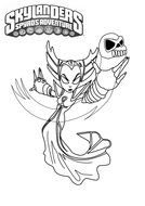 black and white picture of skylanders