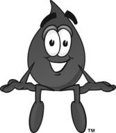 gray drop as a graphic illustration