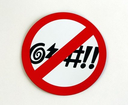No Foul Language Sign