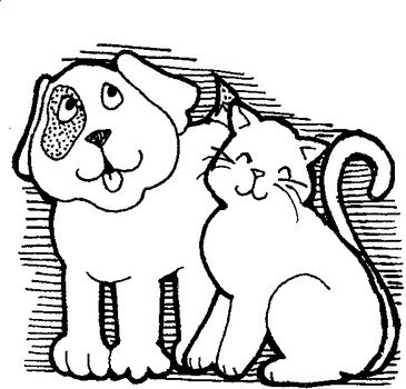 Black Cat And Dog Clip Art