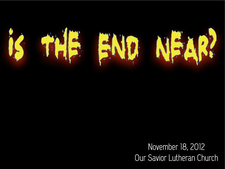 The End Near Sign drawing