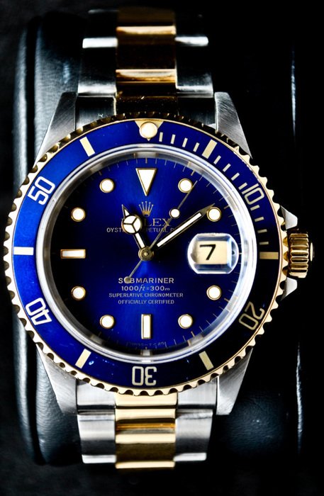 Rolex Submariner Gold Blue drawing