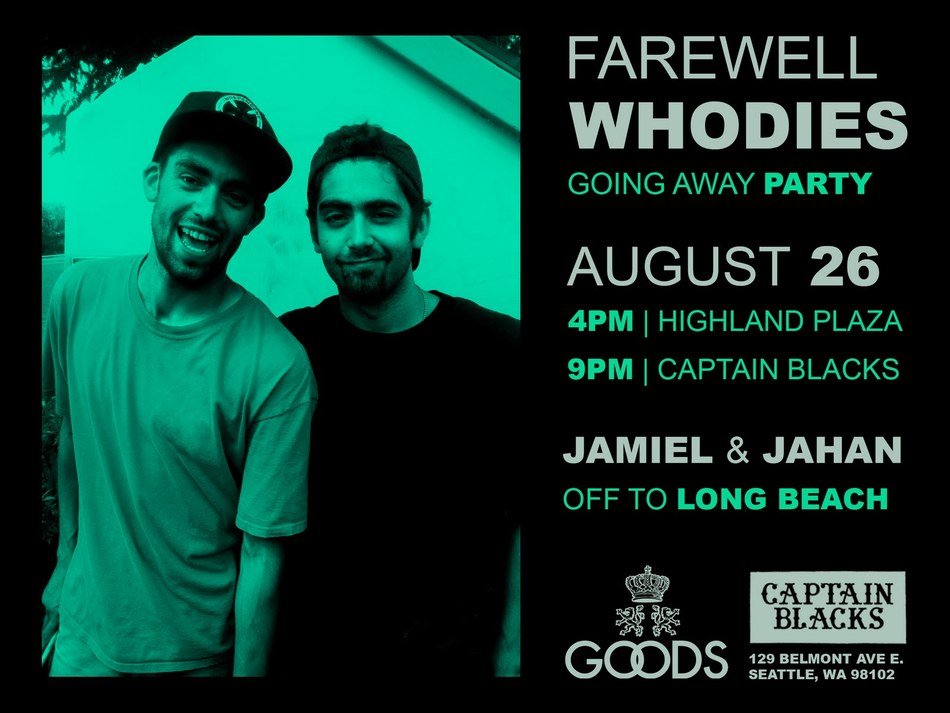 Going Away Party, Flyer with photo of artists