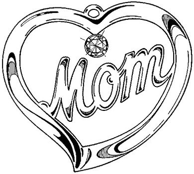 Mothers Day Heart Coloring Pages