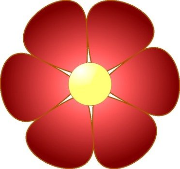 Red Flower Clip Art N29